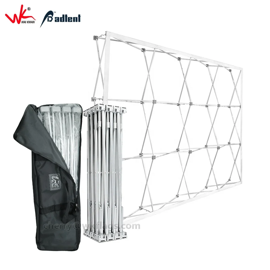 Custom Printing Strong Outdoor Display Tension Fabric Trade Show Backdrop Stand With  Portable Aluminum Frame