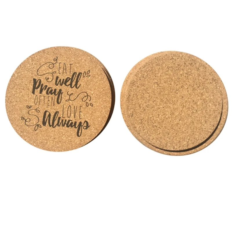 

Z&M Custom Cork Cup Rubber Washer Round Heat transfer Logo Round rubber Watercolor Brush 10mm Cork desk mat