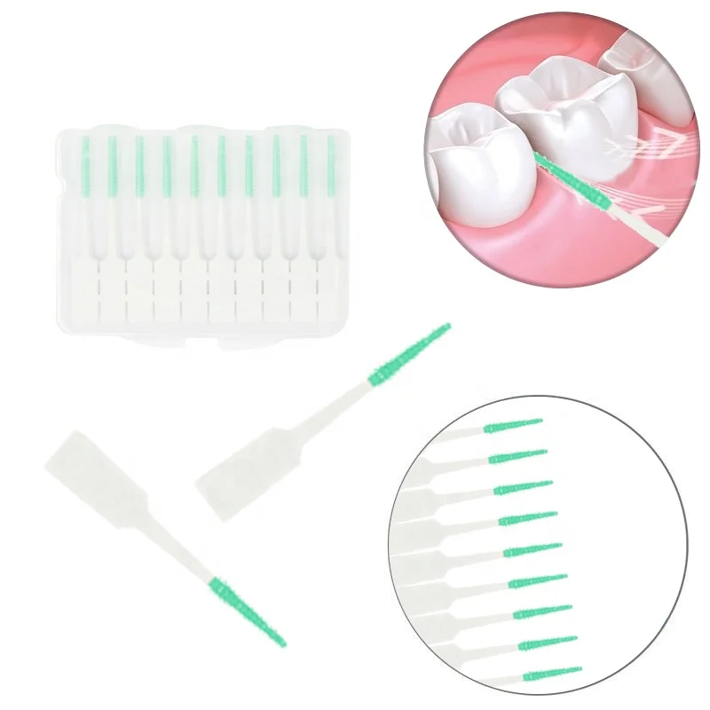 

Comfortably Remove Residue Not Hurt Gums Interdental Soft Stick, Yellow.pink.blue.green.grey.purple.orange.peach