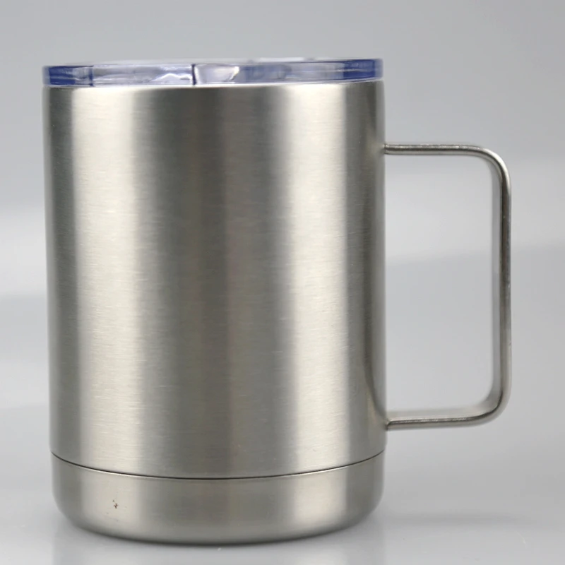 

10oz 304 stainless steel handle coffee mug vacuum Insulated coffee travel mug cup can with logo custom