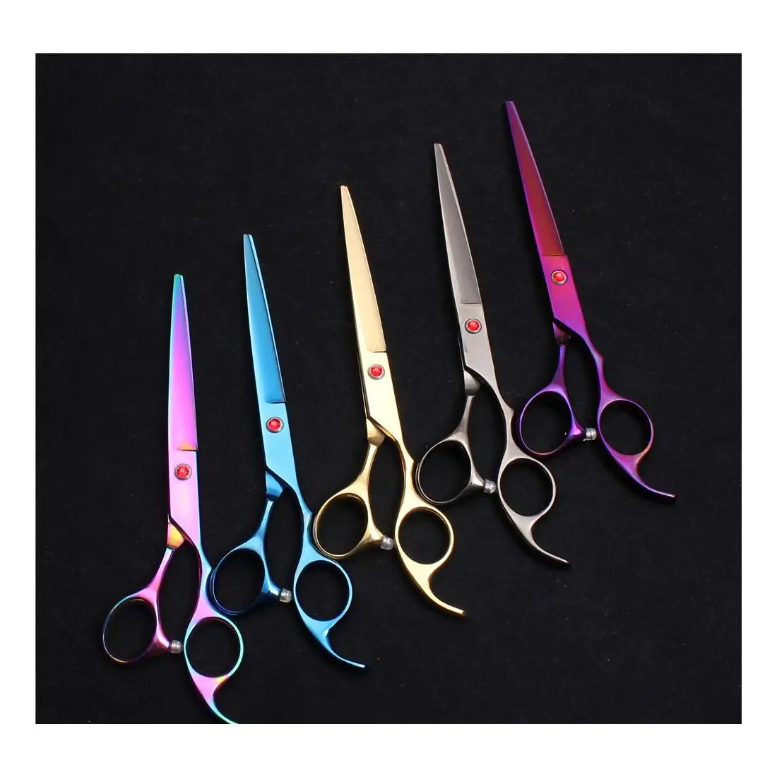 

8" 21Cm 440C Customized Logo Professional Dogs Cats Pets Hairdressing Shears Grooming Shears Straight Cutting Salon Style Tools