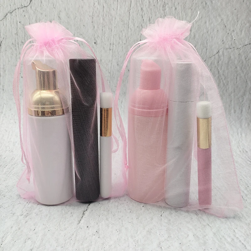 Wholesale Eyelash Cleaning Foam Lash Shampoo Eyelash Extension Cleanser Bottle With Private Label, Multi color