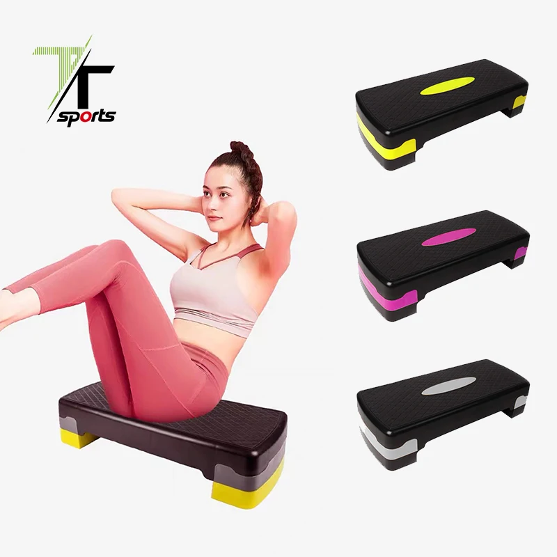 

TTSPORTS Adjustable Exercise Equipment Eco Gym Exerciser Fitness Pp 3 Levels Pink Bench Board Aerobic Step Stepper Platform