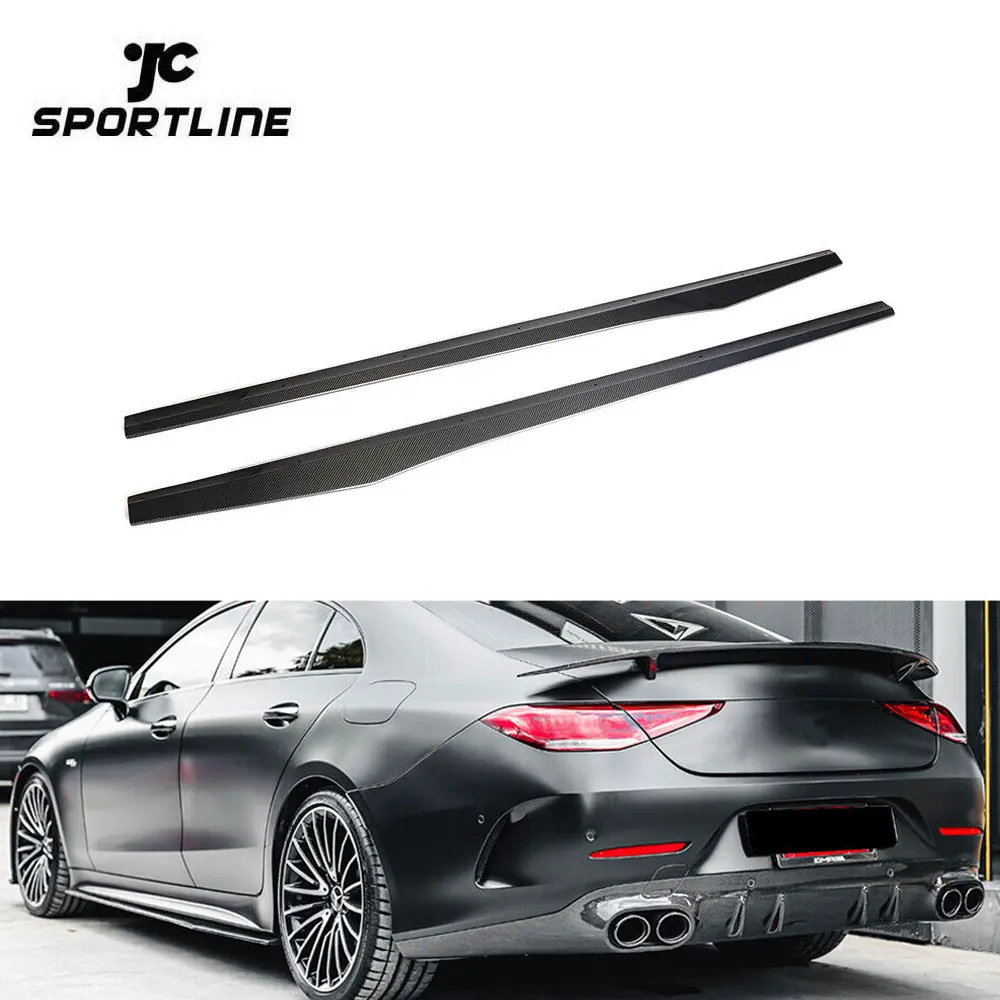 

Pure Carbon Fiber C257 Side Skirts Extension for Mercedes Benz CLS400 CLS550 CLS53 AMG Sport 18-19