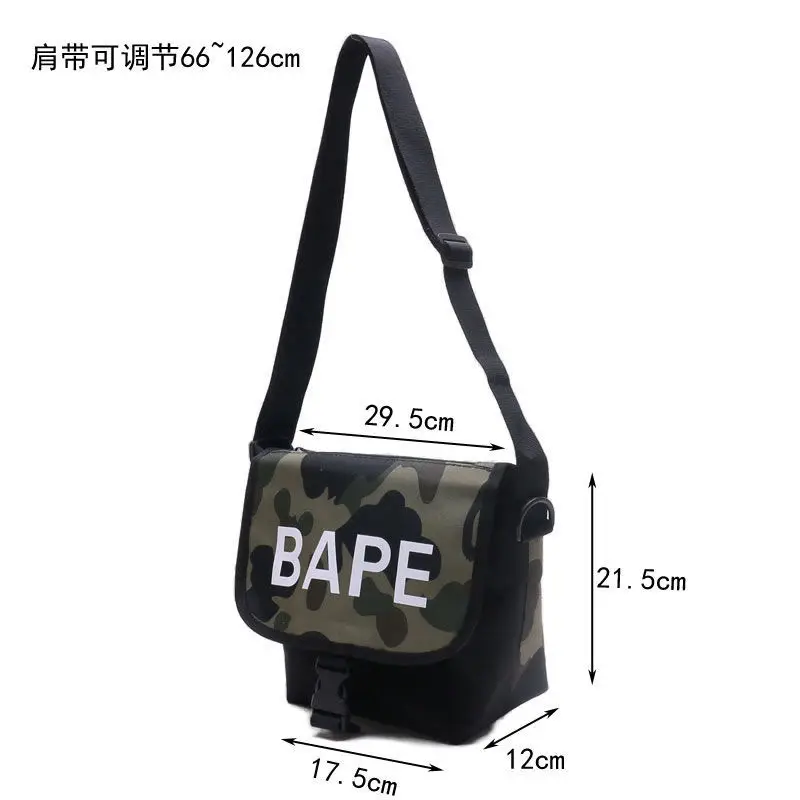 

2022 Best Selling BAPE Bags Ape Letter Printing Camouflage Sports Crossbody Shoulder Fashion Unisex Casual Bags, Customized colors