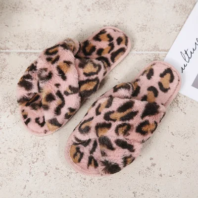 

Women's Pink Fluffy House Slides Fur Furry Slippers, Home Furry Slides Fur Slippers For Women, Customized color