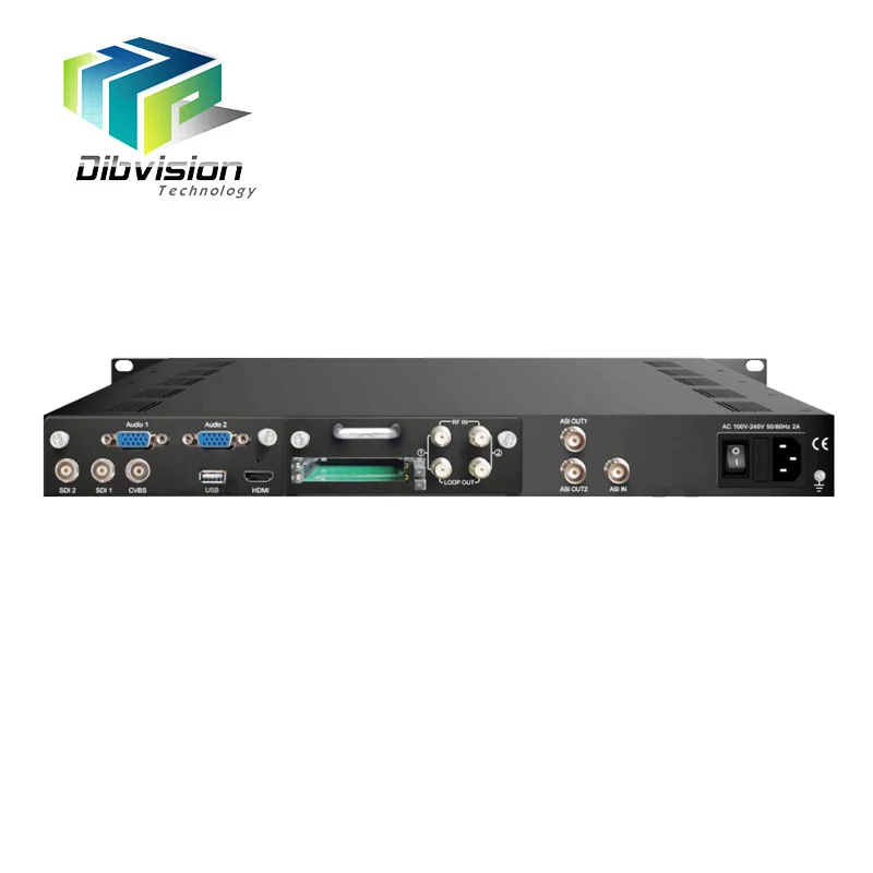 

2*Tuner/IP/asi to sdi decoder mpeg-2/h.264/h.265 hevc video decoding 2 DVB-CI slot