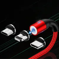 

360 degree circular magnetic data cable Magnet fast charging line 3A