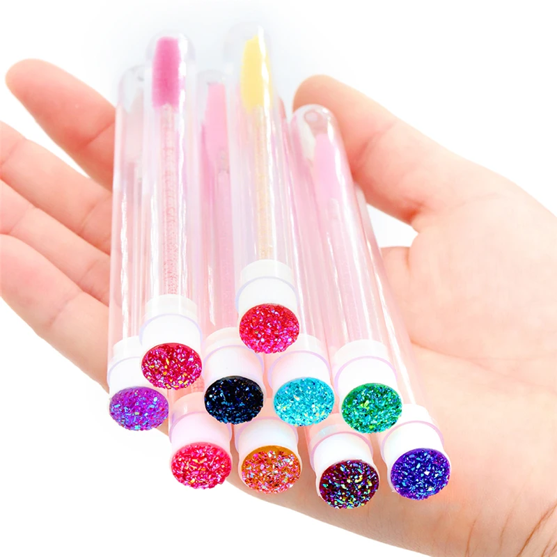 

Wholesale lash brush New Reusable Disposable Eyelash Brushes Wand Tube for Eyelash Extension Make up brush