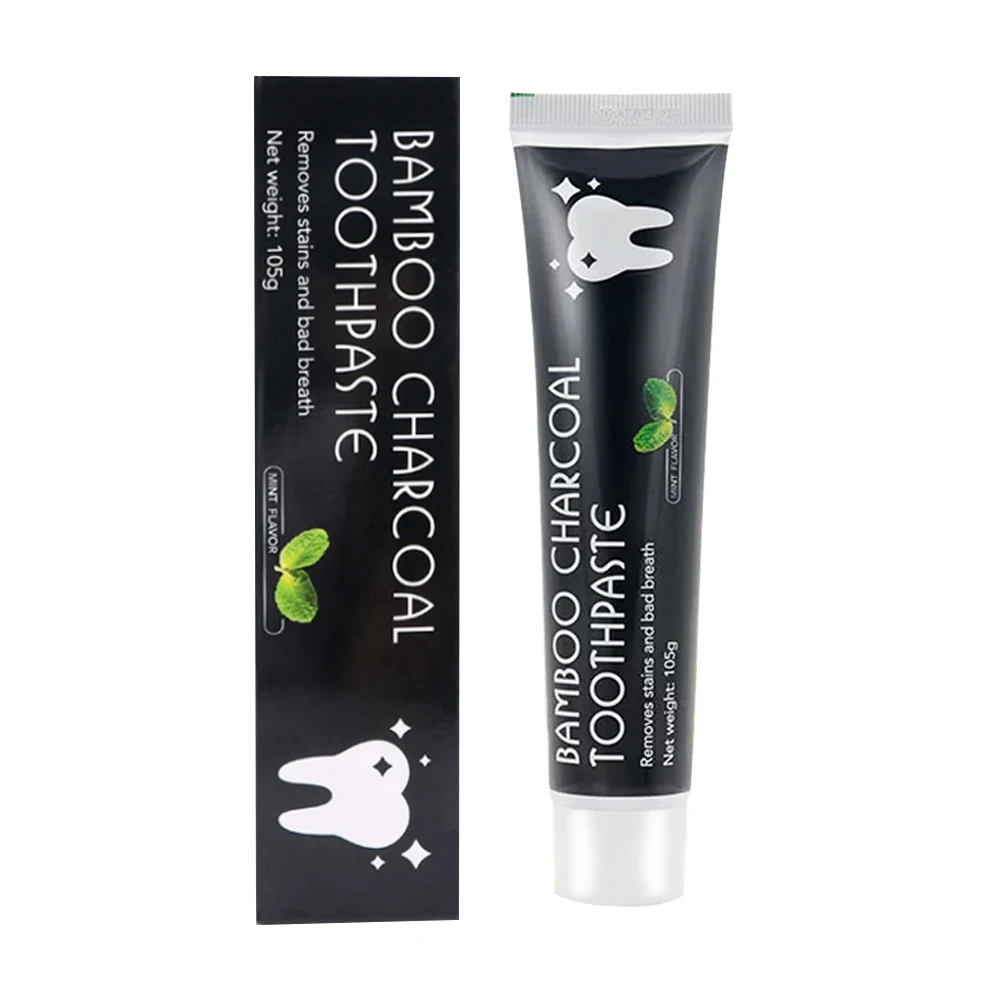 

Pure Natural Without Addition Freshening Breathe And Removing Stains Charcoal Toothpaste Private Label Bamboo Charcoal, Black