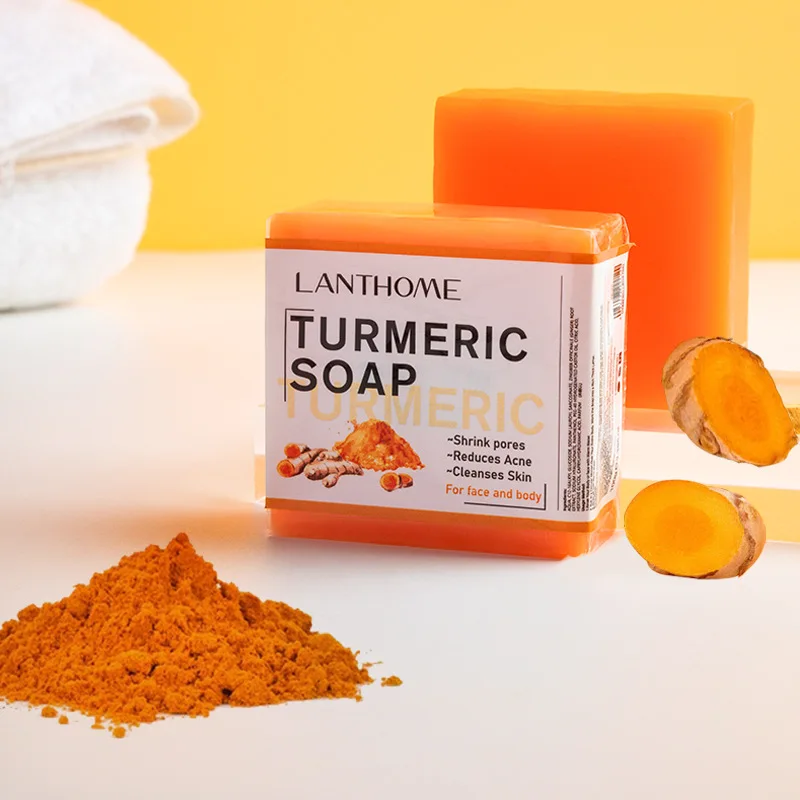 

Lanthome 100% Pure Handmade Turmeric Soap Face And Body Whitening