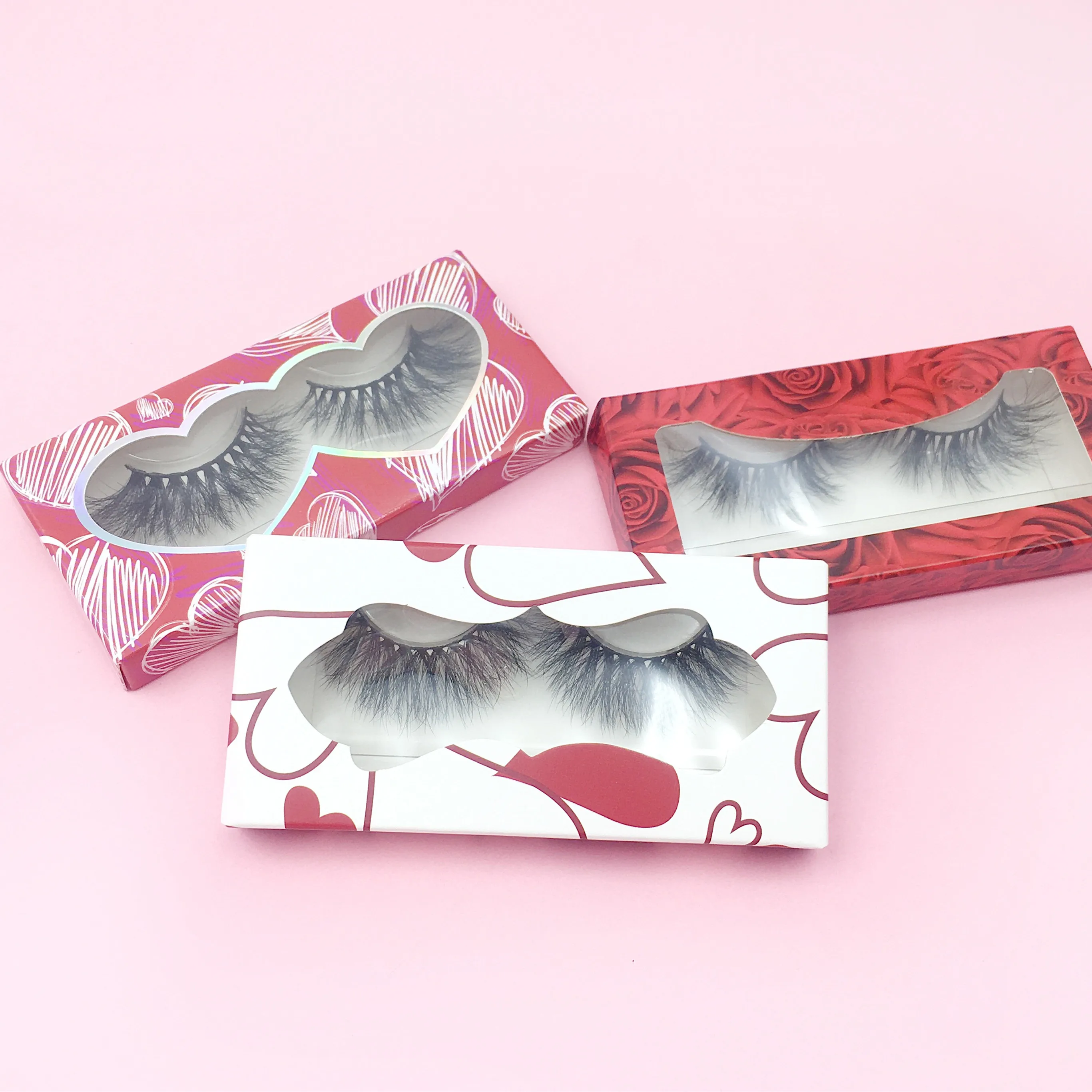 

2022 new arrivals wholesale eyelash vendor customized paper cardboard boxes for Valentine's Day