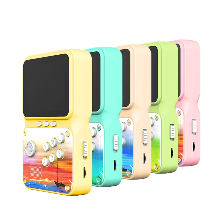 

JP09MD Macaroon 3Inch 2 players Retro Game Console handheld game player SUP 500 in 1 video game gamepad