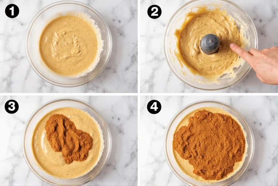 Step-by-step process of making easy cinnamon bread recipe showing batter layering with cinnamon sugar