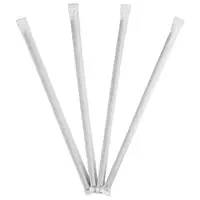 

Individual packed white paper straws restaurant paper straws package biodegradable FDA food grade