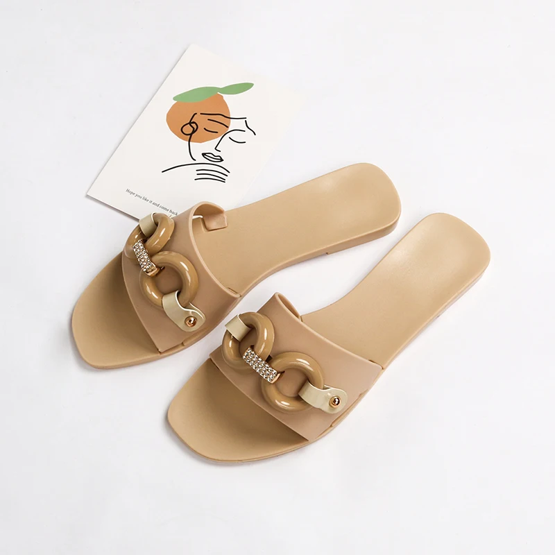 

Casual and comfortable fashion PVC Sandals Slides flat Jelly slippers for women sandal jelly