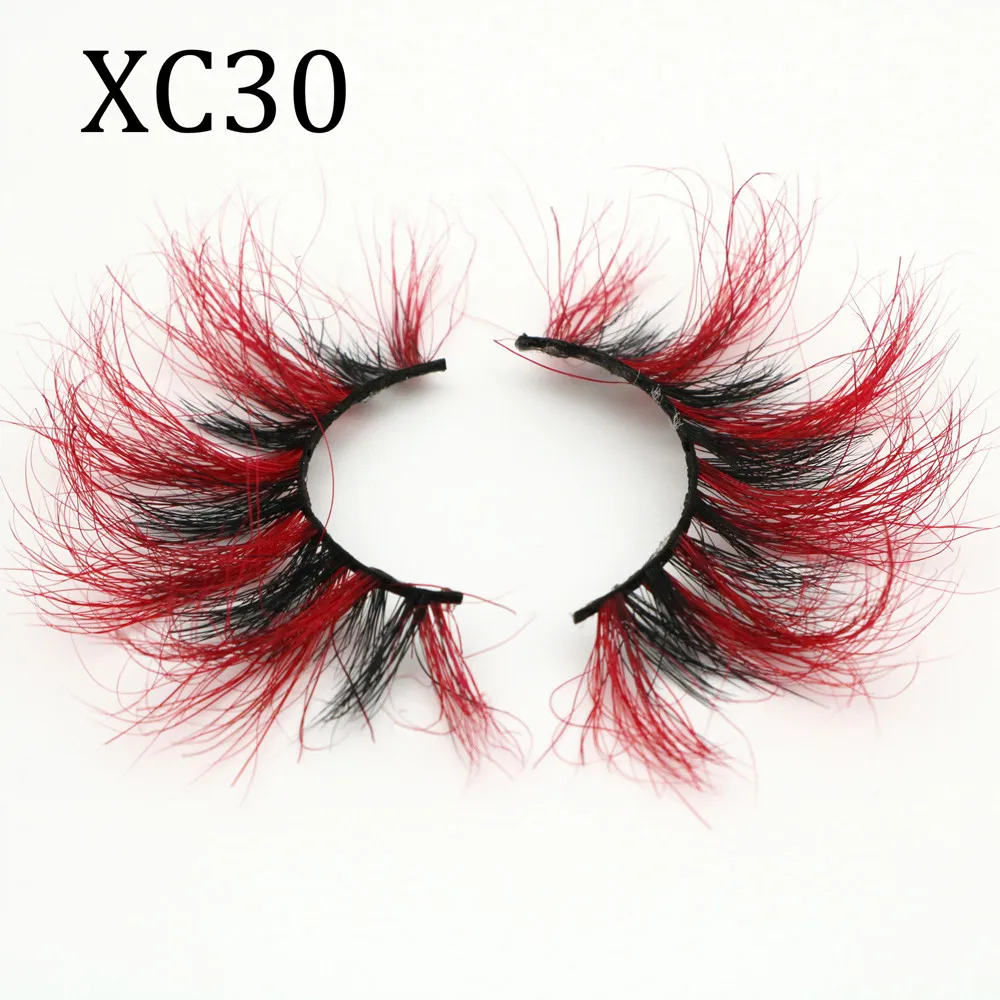 

Wholesale color long stars colors lash siberian mink colorful full strip lashes vendor