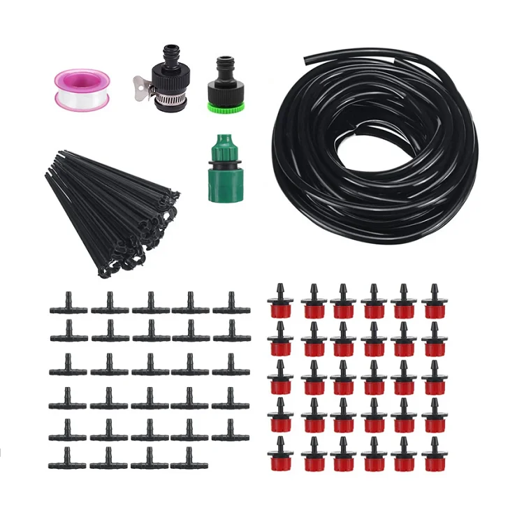 

Automatic Drip Irrigation System Garden Watering System Kit, Black