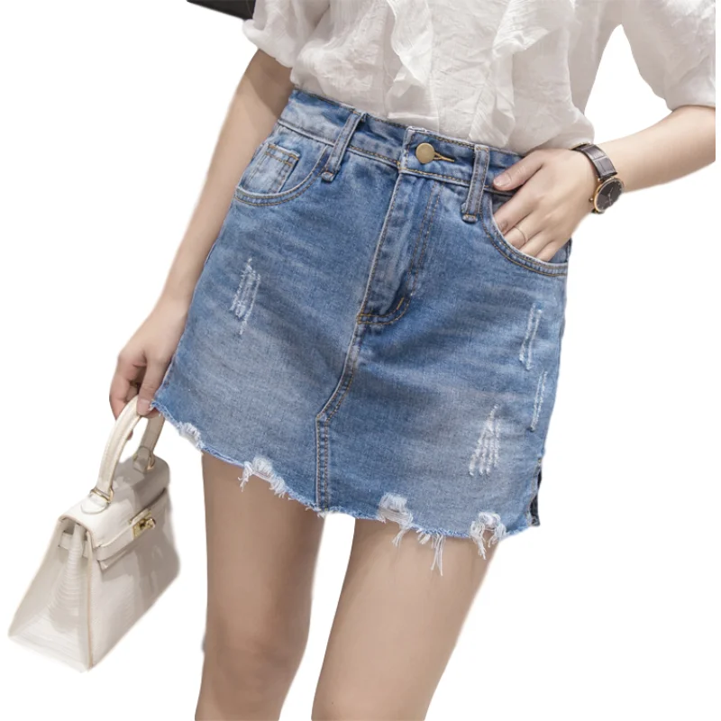 

Wholesale High waisted tattered ripped denim ripped women short jeans