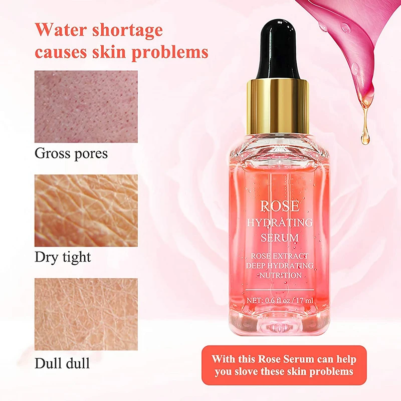 Oem Natural And Organic Rose Oil Face Hydrating Serum For Improve Dark
