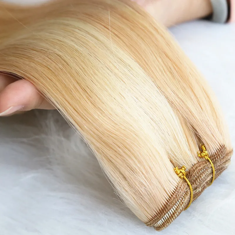 

Top quality Russian Hightlight Piano Color Weft Hair Double Drawn Micro Link Beads Human Hair Weave Bundles