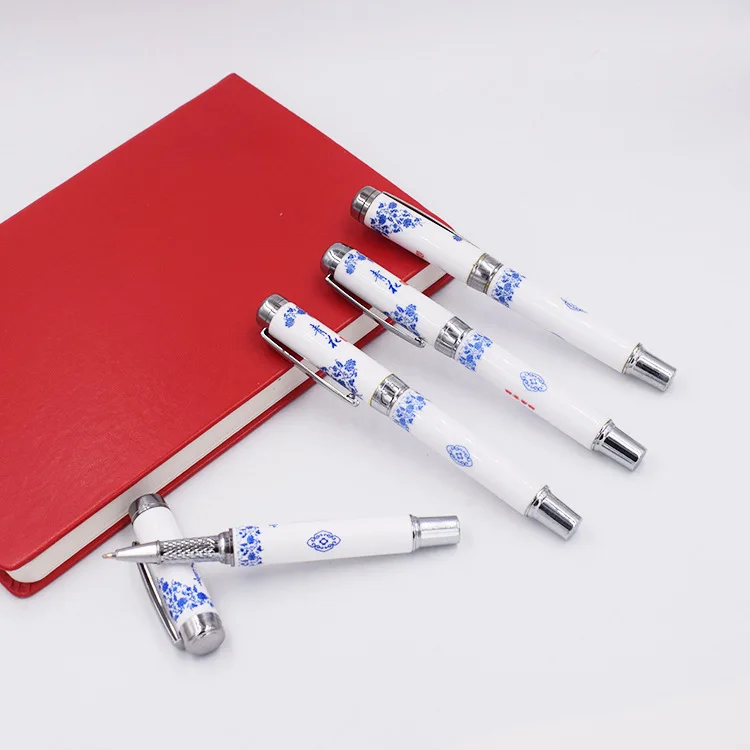 Blue and white porcelain U disk Business gift set Chinese style U disk pen set u disk - ANKUX.COM
