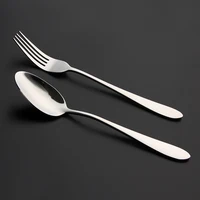 

In bulk Machine Polish round edge silver flatware spoons and forks set for housewarming dinner party