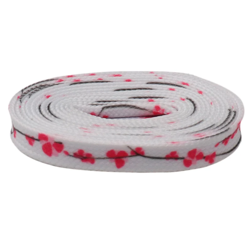 

The pure good looking plum blossom printed shoelaces, Customized