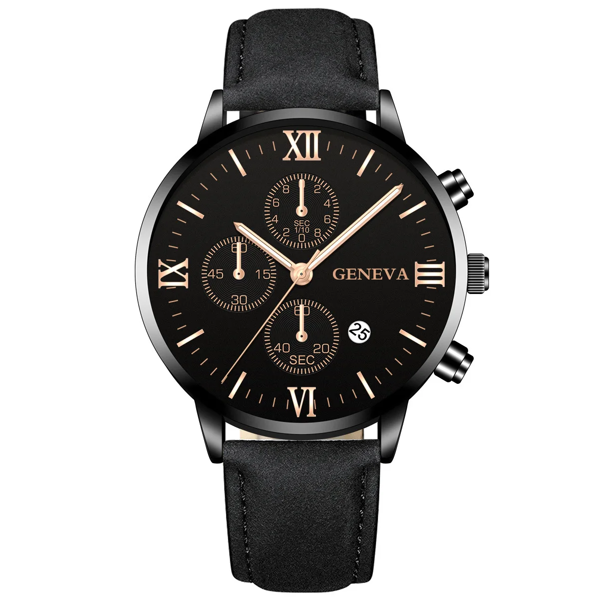 

2021 Relogio Masculino Watches Men Fashion Sport Stainless Steel Case Leather Strap Watch Quartz Business Wristwatch Reloj Hombr