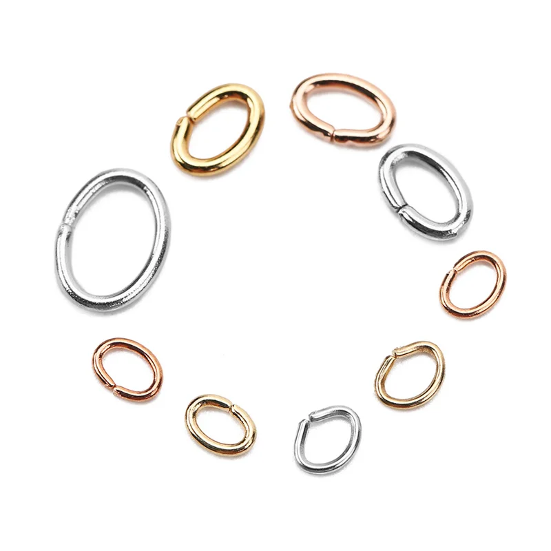 

Hook Accessories Jewelry Making Components ellipse Split Ring Connector Stainless Steel Oval Open Jump Ring