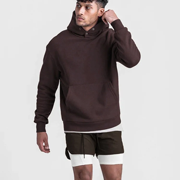

Winter High quality heavy weight hoodie with pocket fleece custom logo cotton polyester pullover mens fitness hoodie