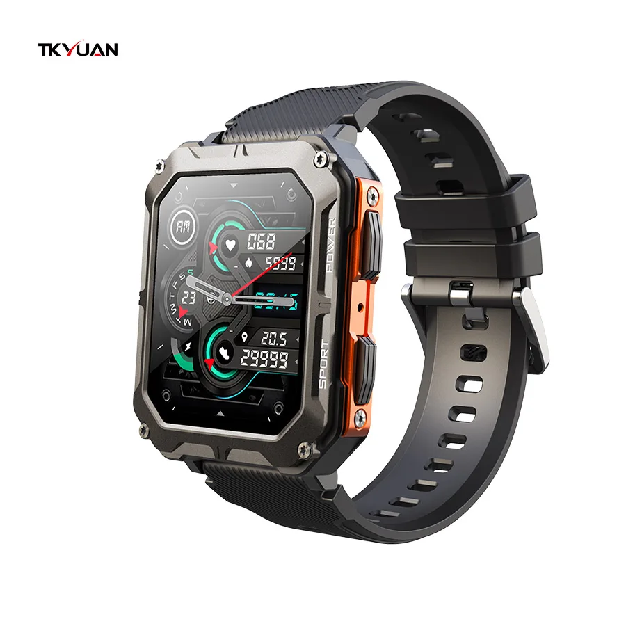 

TKYUAN C20 PRO Smart Watch Men BT Call Outdoor Sports 1.83inch Large Screen Voice Assistant Fitness C20Pro Smartwatch