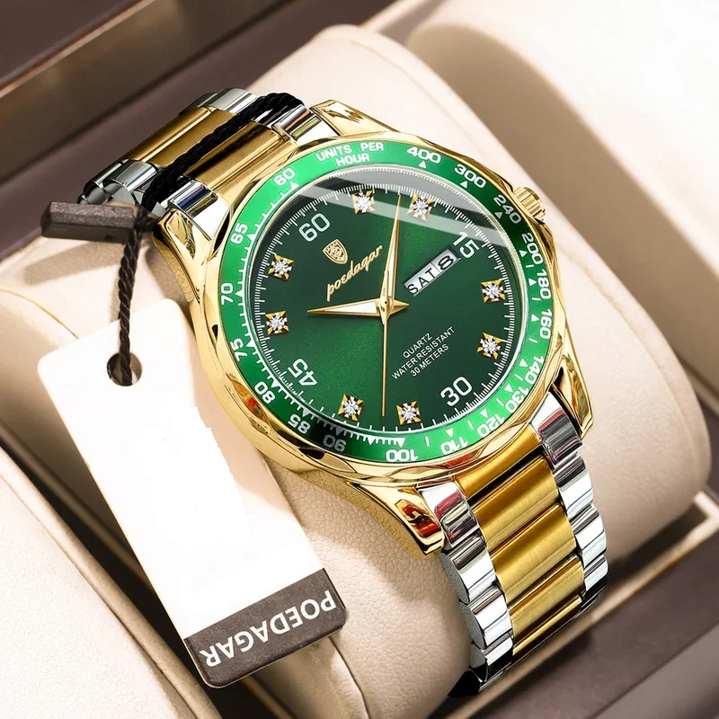 POEDAGAR 963 Watch for Men Hot Sale Business Diamond Dial Mens Wristwatch Casual Sport Waterproof  Man Watches Relogio Masculino