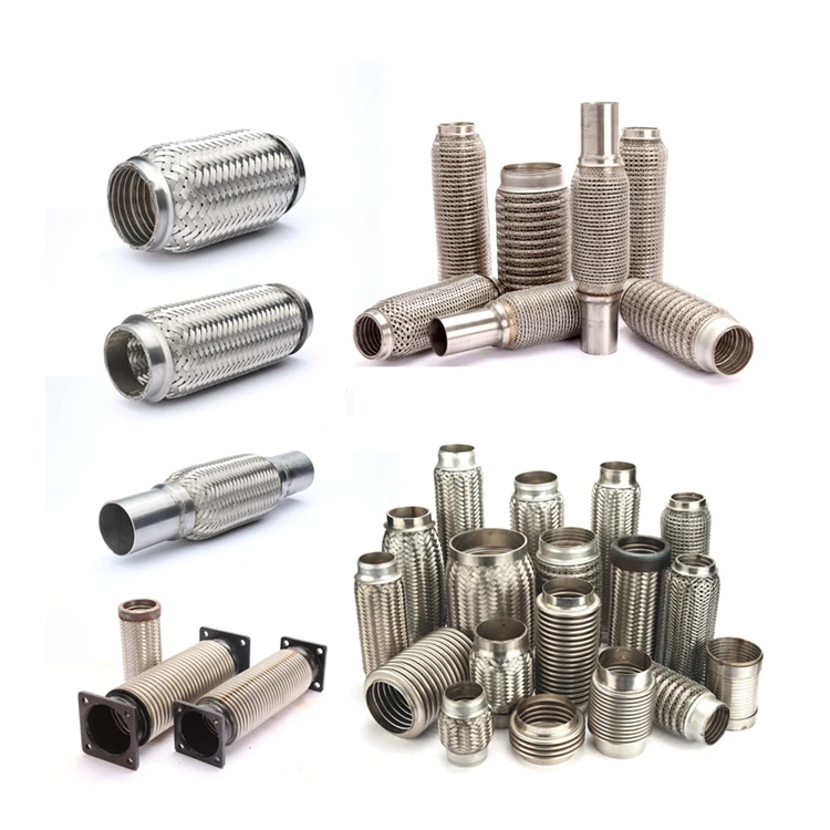 

Double braid stainless steel flexible bellow exhaust corrugated pipe
