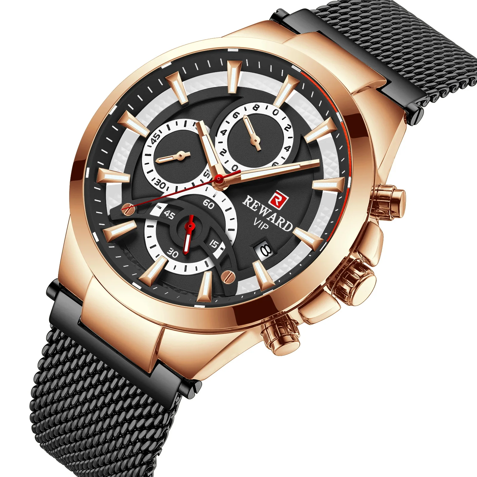 

Wollet Multifunctional Sports Waterproof Mesh Strap Men's Watch