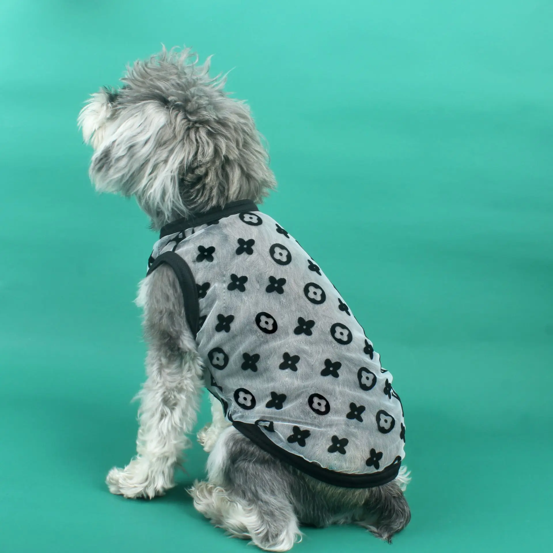 

Luxury Printed Logo Pet Dog Vest Dress Designer Dog Clothes Shirt
