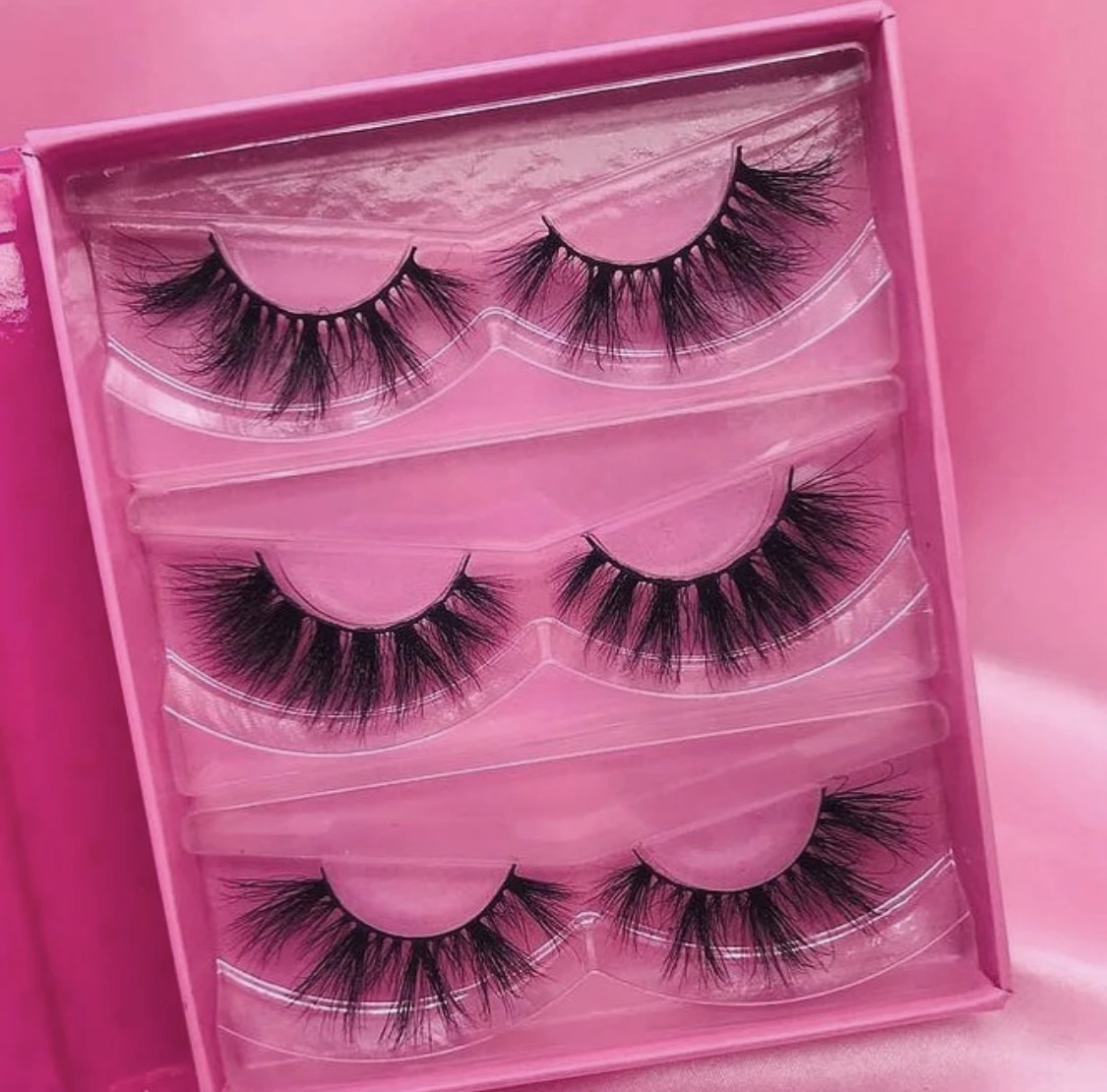 

2021 New arrivals thick full strip lashes wholesale custom packaging eye lashes boxes 25mm mink eyelash 3d mink lashes vendor, Black color