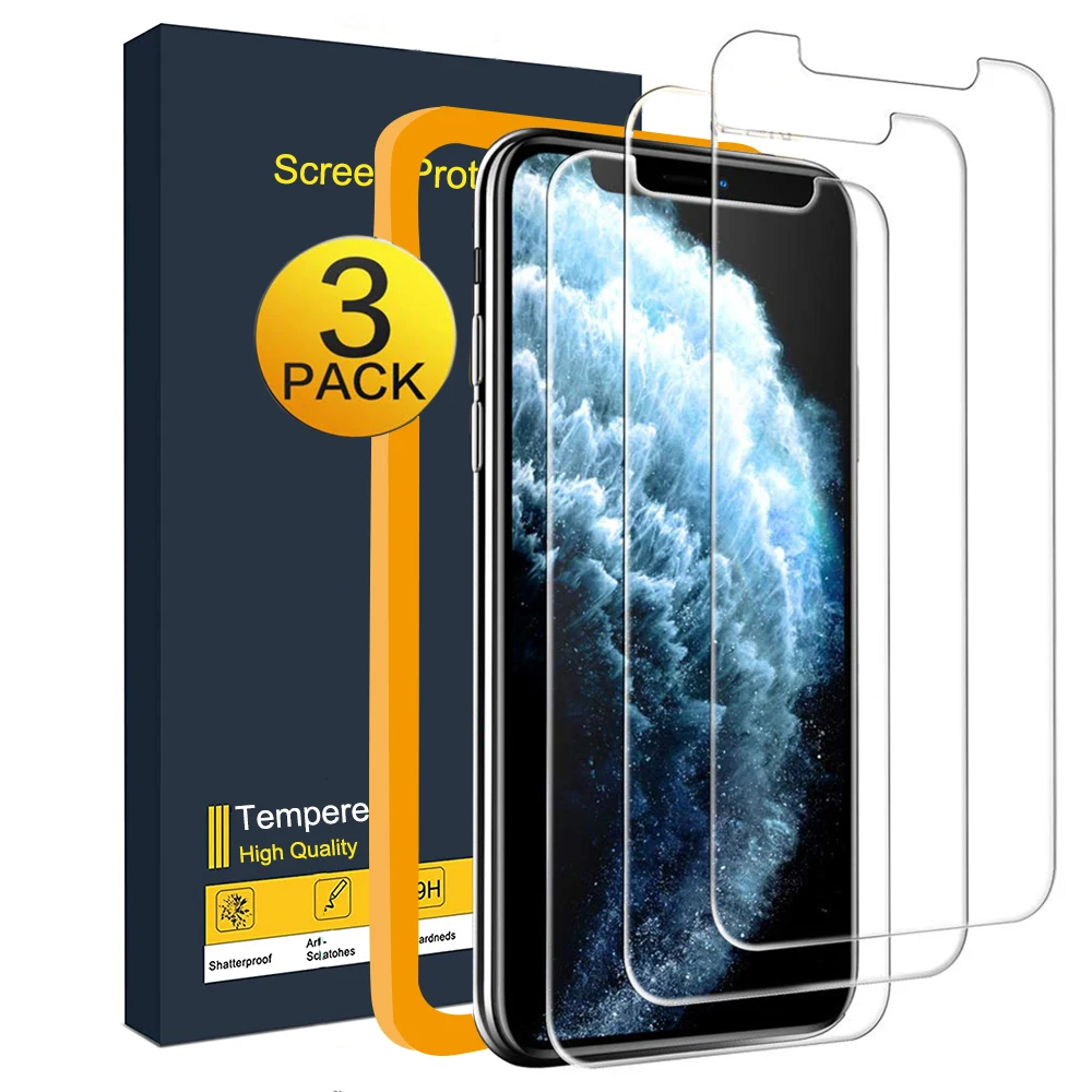 

Amazon Hot Selling Compatible for iPhone 12 Screen Protector Tempered Glass Screen Protector for iphone 12 Pro 6.1 inch 3-Pack