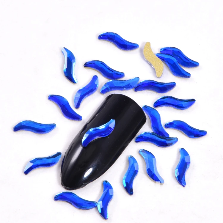 Factory 51 Shapes 25 Colors C09 Sapphire K9 Flatback Fancy Shape Glass Nail Rhinestones 3D Rhinestone Decoration