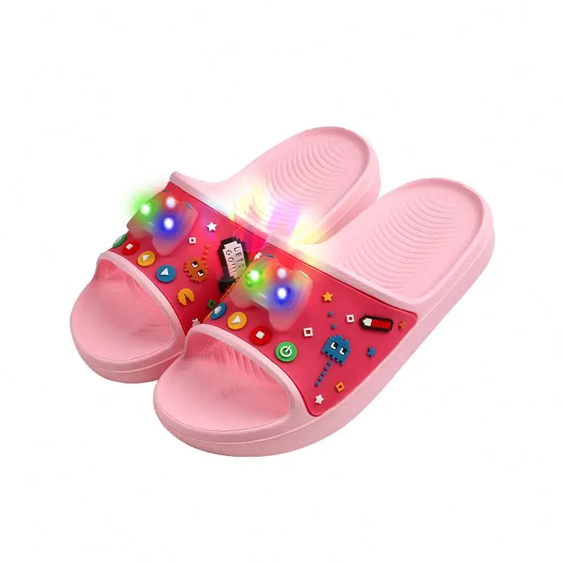 

Super Quality Comfortable and Soft EVA Children Shoes Shinning Kids Slippers, Pink/green/yellow/light blue/blue