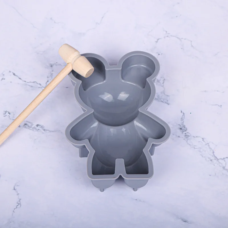 

Bear Chocolate Gummy Silicone Mold DIY Home Kitchen Chocolate Candy Making Epoxy Resin Silicone Mold, White