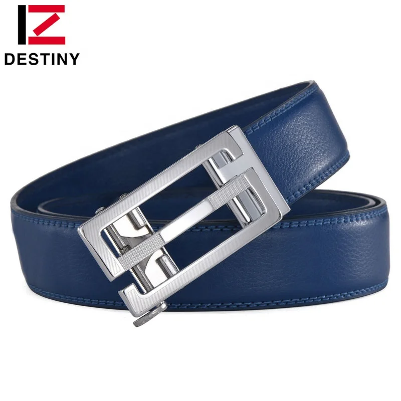 blue mens designer belt