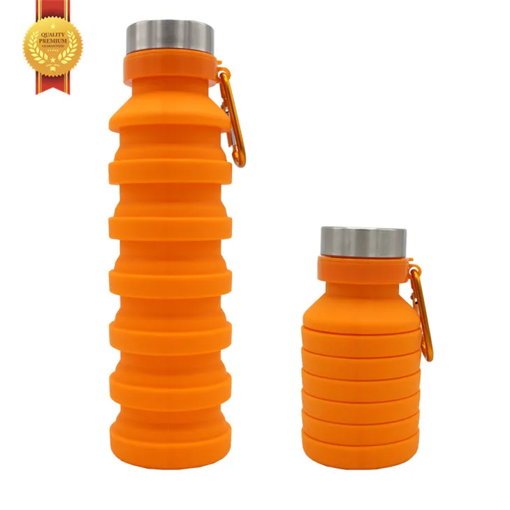 

19OZ Hot Sale Private Label Foldable Fashion Colourful Silicone Custom Folding Water Bottle, Customerized