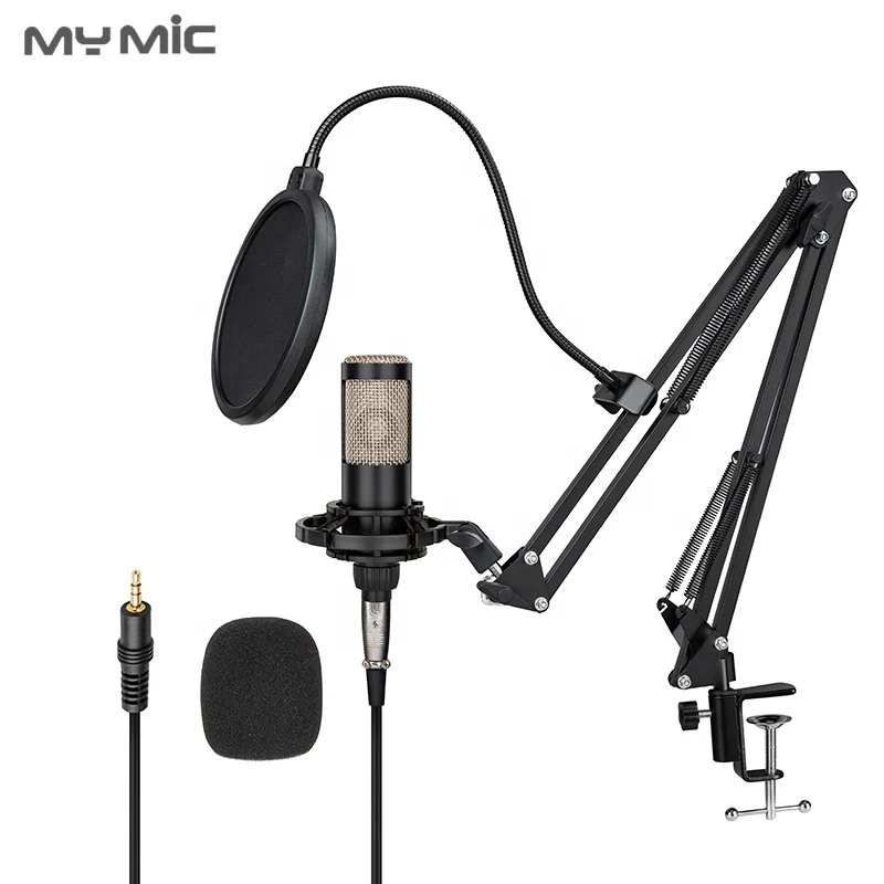 

New model M6X professional Large Diaphragm condenser studio microphone recording mic with adjustable for broadcasting, Black