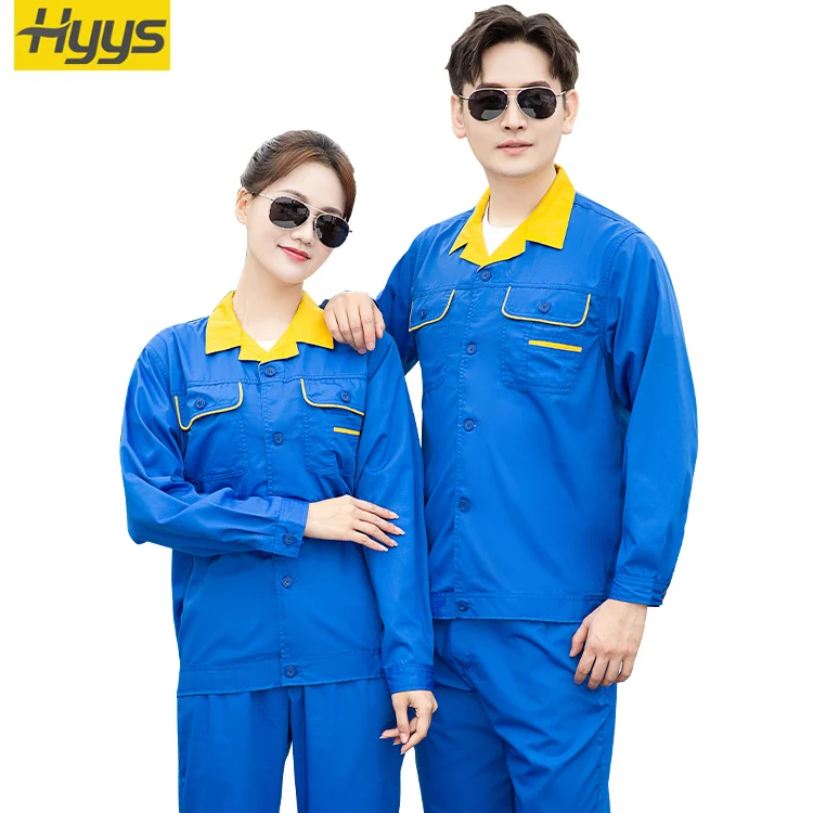 

Safety Workwear Shirts long Sleeves Women Light Blue Overall Outdoor Mens Unisex Uniform Work Wear, Dark blue