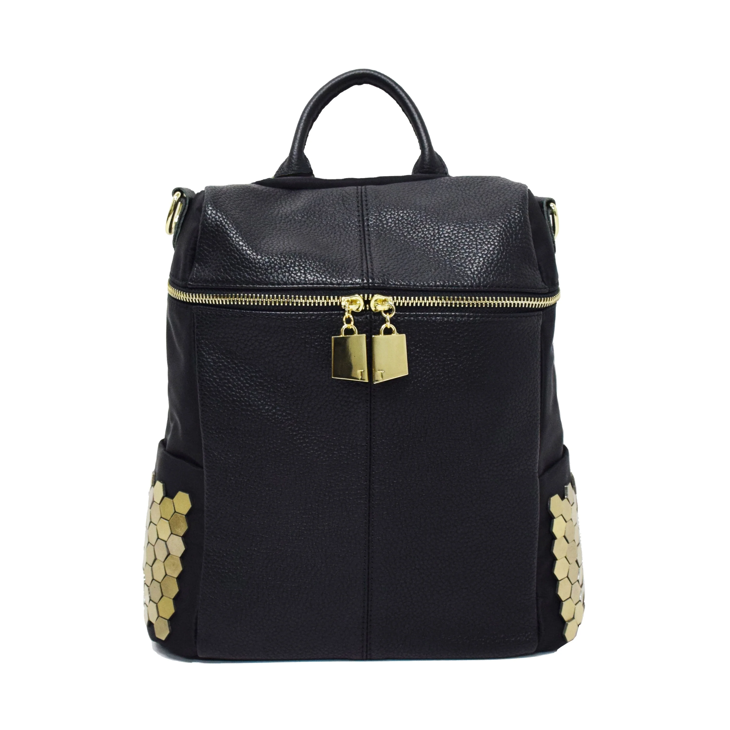 

High Quality Casual Backpack Waterproof PU Leather Backpack Women, Black