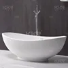 Round japanese soaking tub stone resin freestanding bath