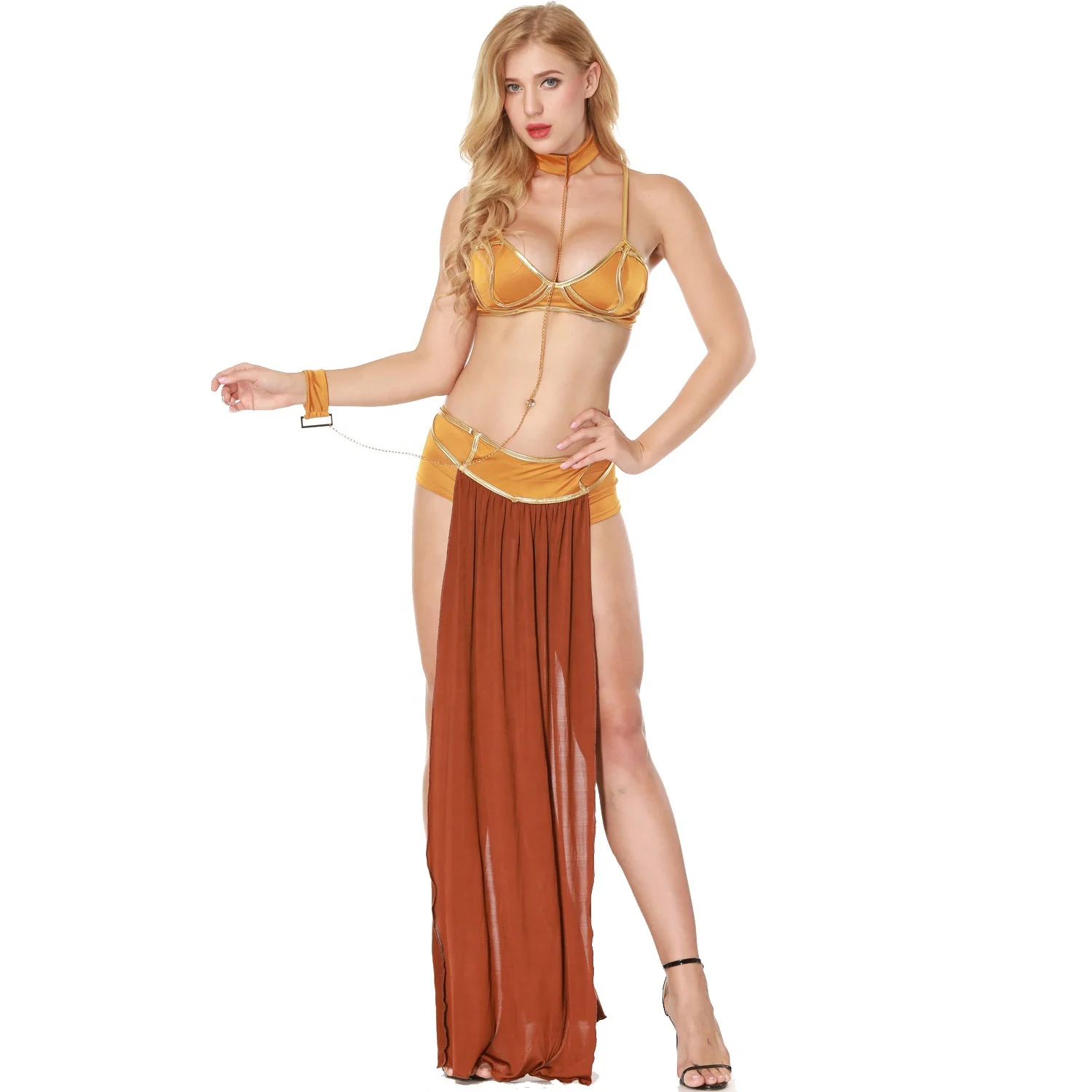 

Halloween Cosplay European and American Arab Sexy Lingerie, Black/brown