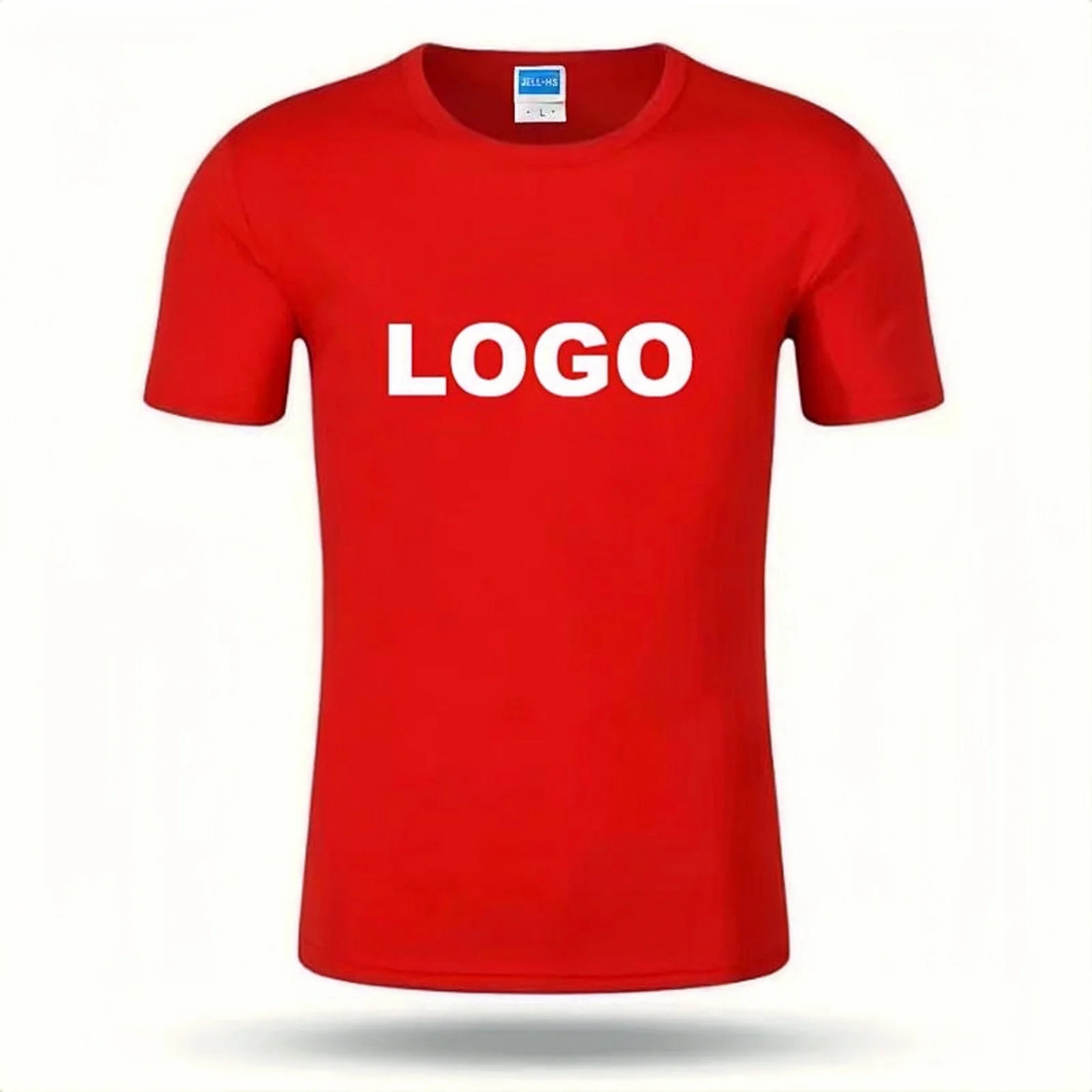 

SG-2118 round neck quick drying pinhole custom logo printed pure white men's T-shirt