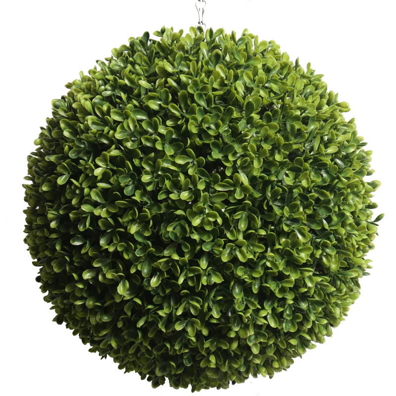 

amazon hot selling artificial grass ball for indoor outdoor ceiling hanging decoration boxwood ball topiary grass ball, Green,natural color ,as your order